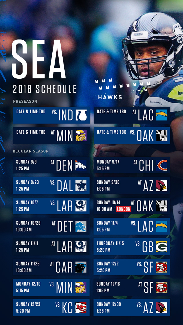 Seattle Seahawks Schedule 2025 Printable Free